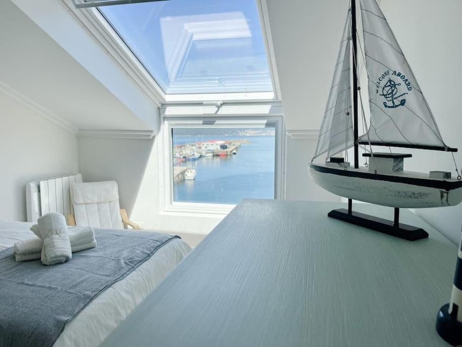 Atico Azul De Portosin Apartment Bagian luar foto