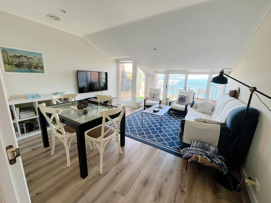 Atico Azul De Portosin Apartment Bagian luar foto